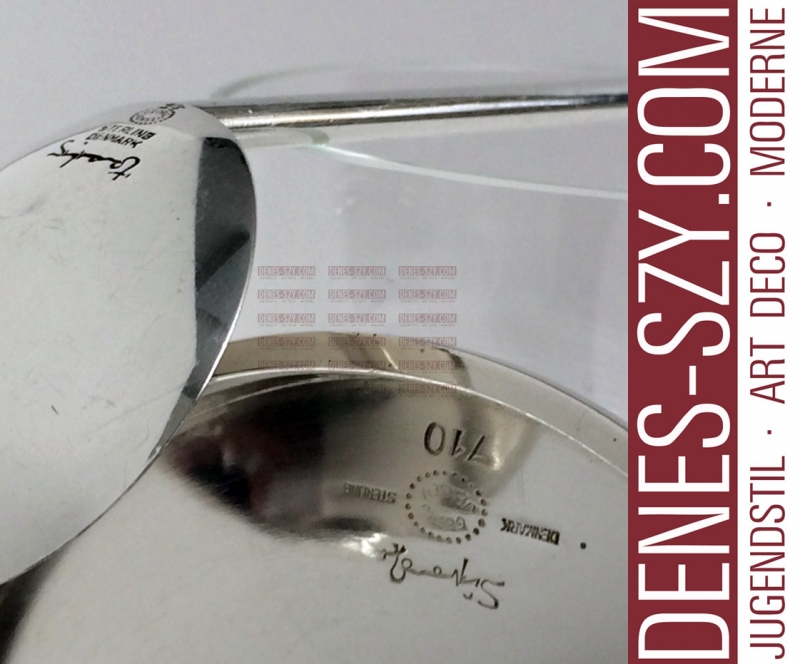 Georg Jensen barattolo di marmellata 710 collezione Bernadotte argento