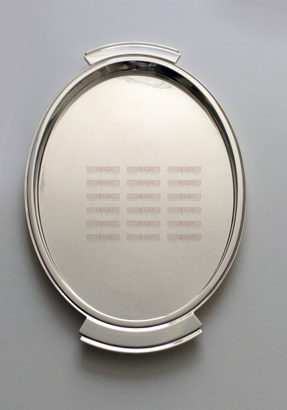 GEORG JENSEN SILBER, PYRAMIDE Tablett 600 I