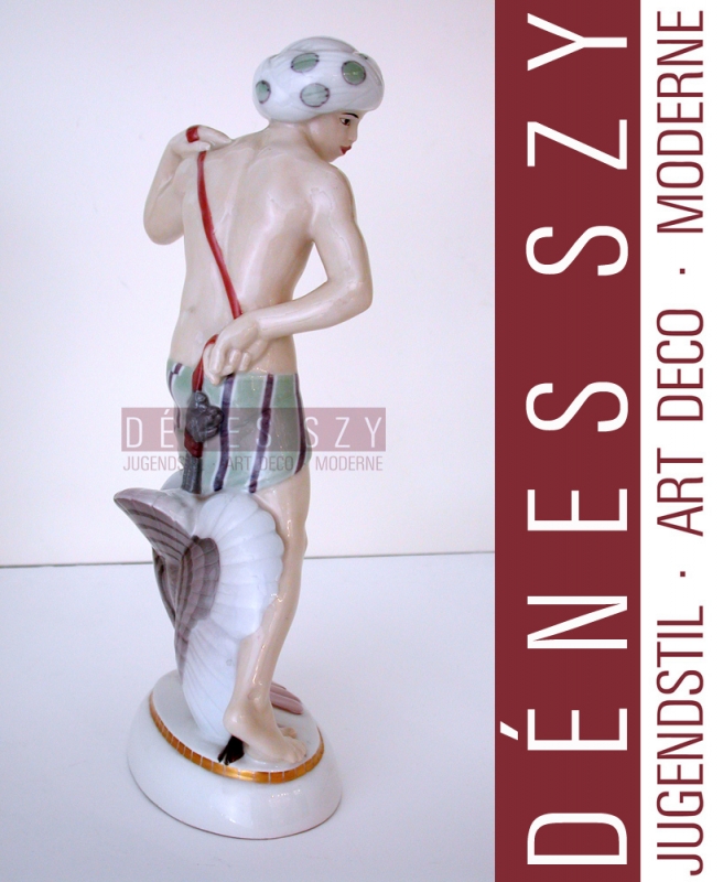 INDIAN WITH TURKEY from the 'wedding procession', Design: Adolf Amberg, October 1908 - 1910, Execution: KPM Berlin 1912