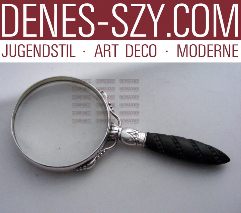 LENTE # 74 fatta da Georg Jensen in argento 925 e legno, Copenhagen 1933-44 Danimarca