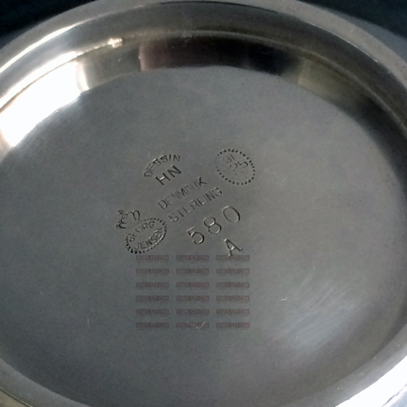 GEORG JENSEN SILBER Fingerschale # 580 A, HARALD NIELSEN, ALT