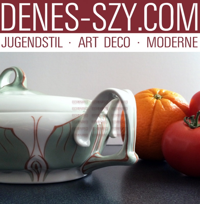 Meissen Krokusmuster Jugendstil Deckelterrine Hentschel