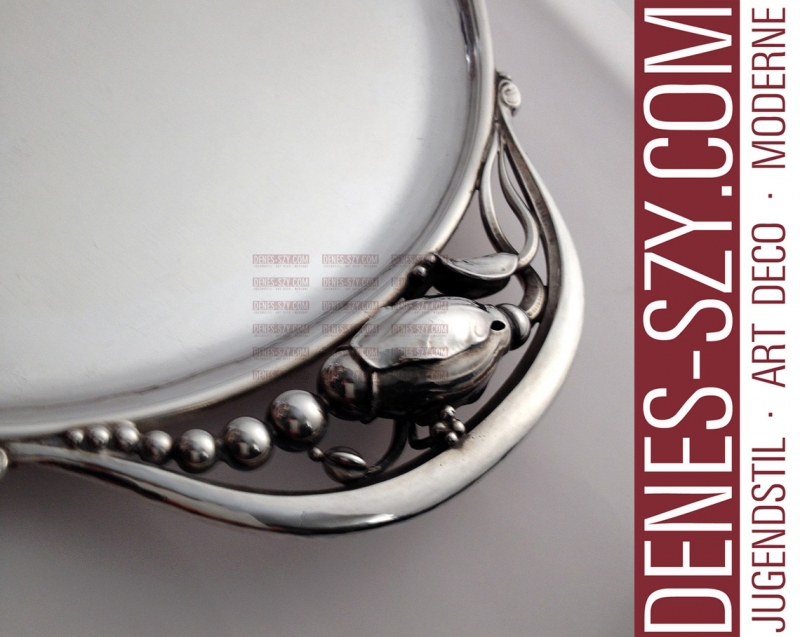 Georg Jensen Plateau Motif En 2 H Fleur De Magnolia