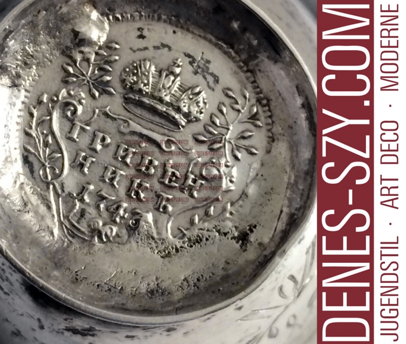 Russian Sterling silver coin beaker Charka 18th Century
