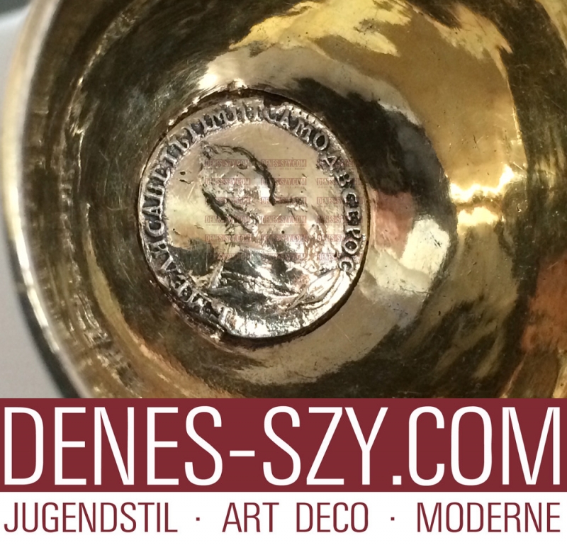 Russian Sterling silver coin beaker Charka 18th Century