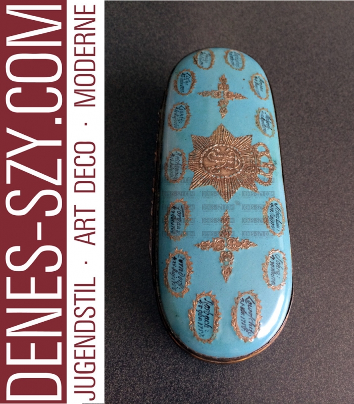 rare Prussian Imperial war enamel snuff box Frederic II. Berlin