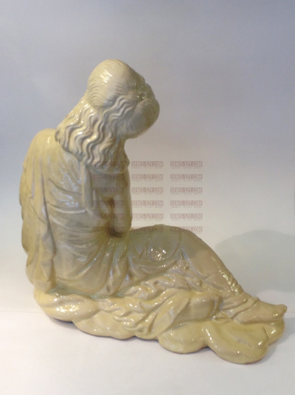 Bernhard Hoetger figura maiolica La Mite. Colonia degli artisti a Darmstadt, Germania