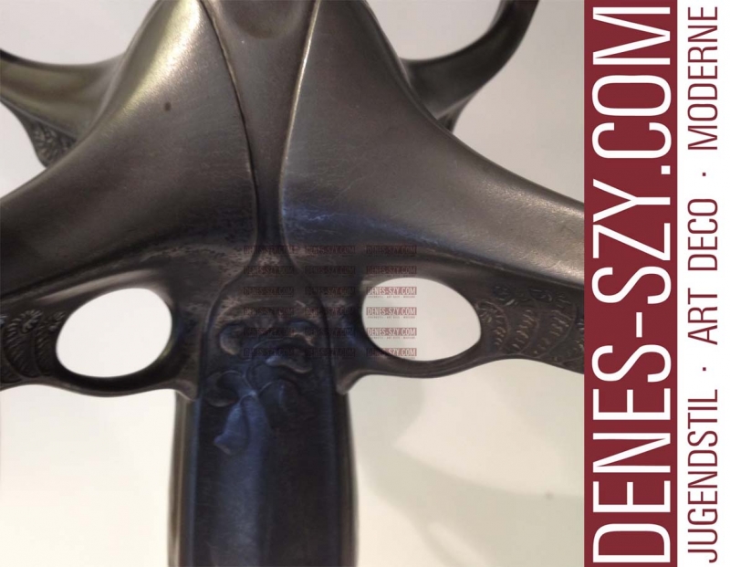 Kayserzinn impressive german 5 arm candelabra pair Krefeld 1900