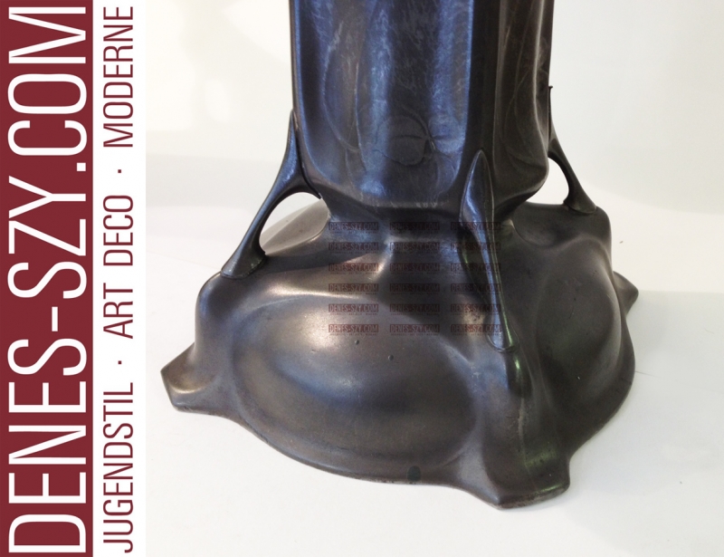 Kayserzinn impressive german 5 arm candelabra pair Krefeld 1900