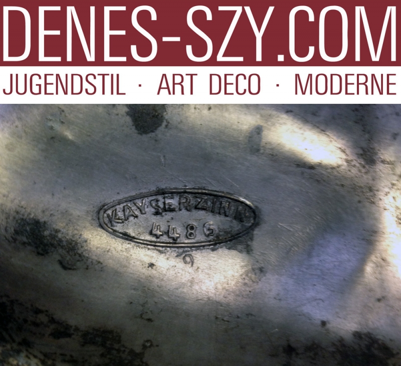 Kayserzinn impressive german 5 arm candelabra pair Krefeld 1900