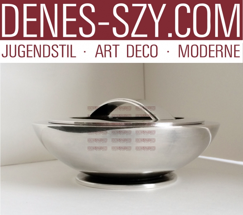 Georg Jensen silver Pyramid Art Deco powder box 224