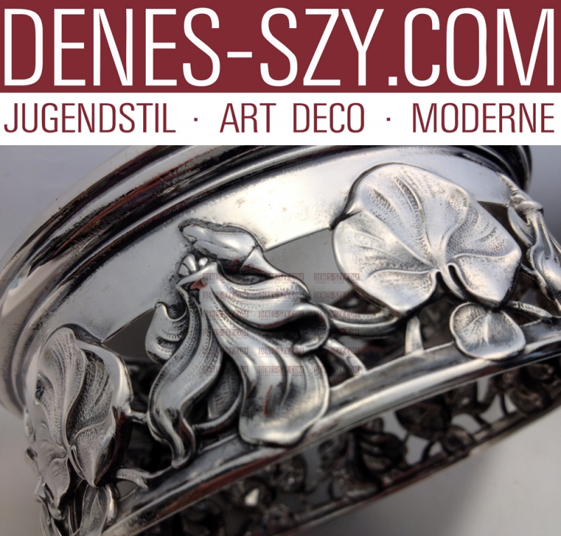 Sottobottiglie liberty in argento per l'expo mondiale Parigi 1900