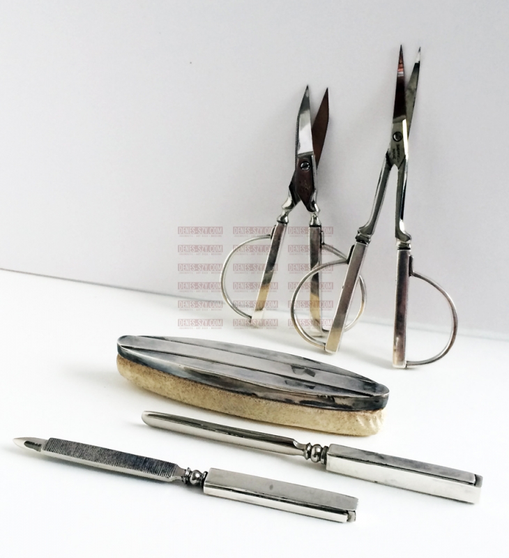 set di cura di unghia in argento Sterling per 224