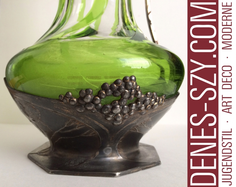 Orivit Cologne German Art Nouveau pewter decanter 2548