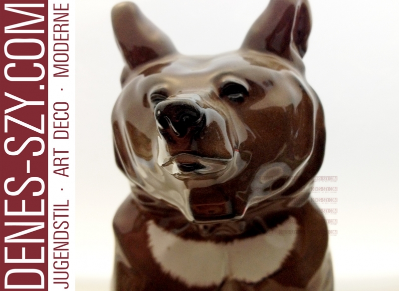 KPM Berlin Jugendstil Porzellanfigur KRAGENBÄR, A Puchegger 1909