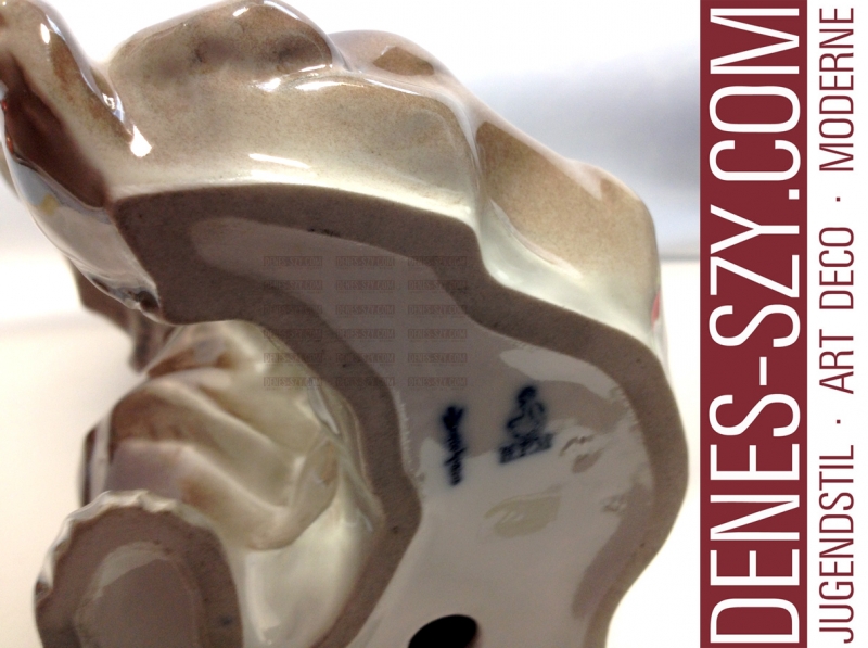 KPM Berlin Jugendstil Porzellanfigur KRAGENBÄR, A Puchegger 1909