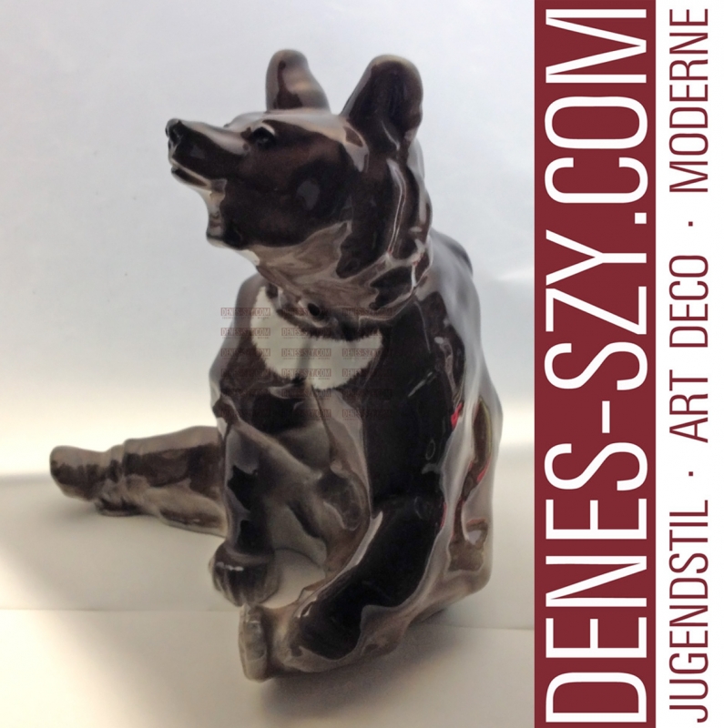 Figurine en porcelaine Art Nouveau "ours à collier", Conception: Anton Puchegger 1909, Exécution: KPM Berlin 1925