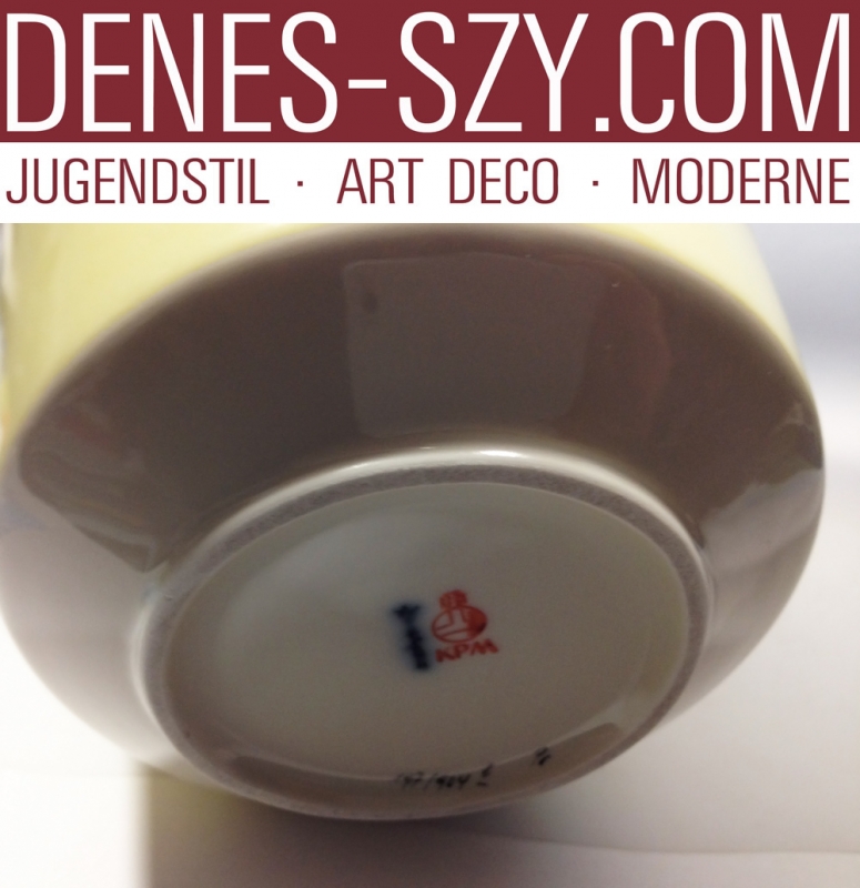 KPM Berlin Porzellan, ARKADIA Service, Übertopf in GELB