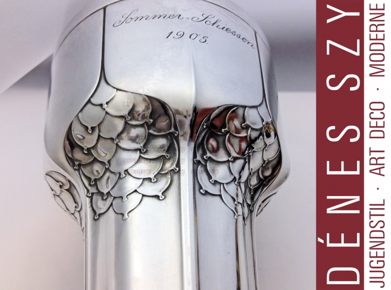 Orivit Cologne German art nouveau silver, vase, trophy, cup 80