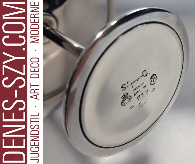 Georg Jensen Tazza 718 argento Sigvard Bernadotte