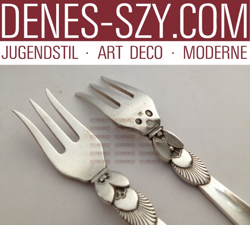 Georg Jensen argento 925 forchetta per frutti di mare modello cactus