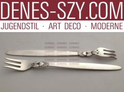 Georg Jensen argento 925 forchetta per frutti di mare modello cactus