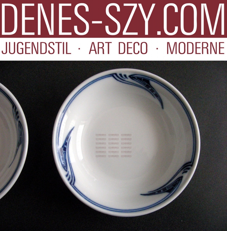 Henry van de Velde, coup de fouet, porcelaine de Meissen, bol à céréales