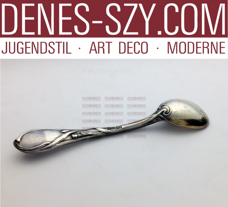 Bruckmann Iris pattern Salt spoon Design World Exhibition Paris 1900