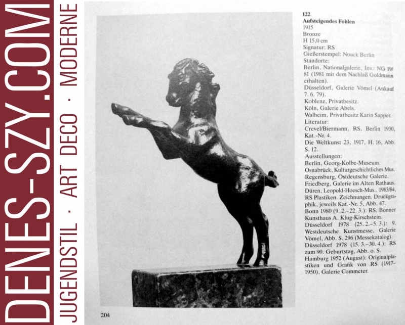 SINTENIS, Renée, Aufsteigendes Fohlen, BRONZE FIGUR 1915