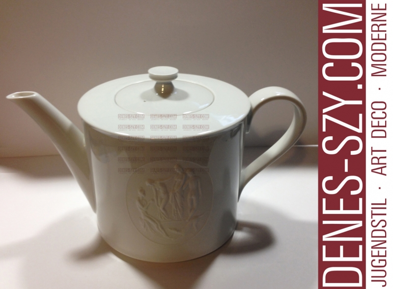 Teiera in porcellana di Berlino modello Arkadia versione bianco vecchio, zona US