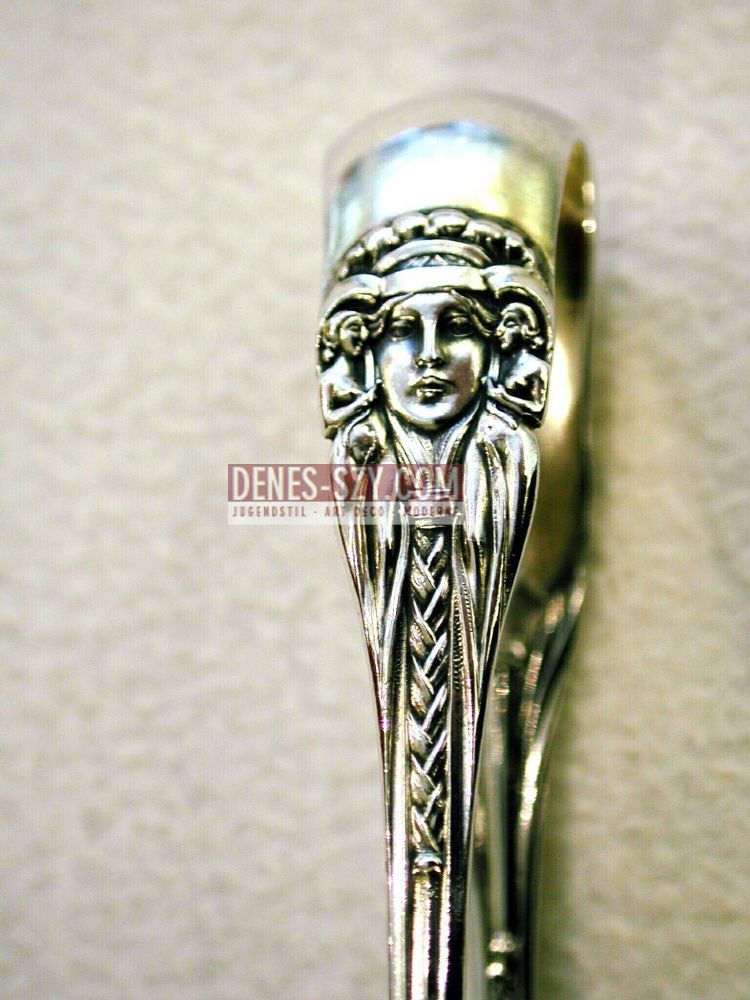Otto Rieth mollette da zucchero in argento di Bruckmann 1900 Germania