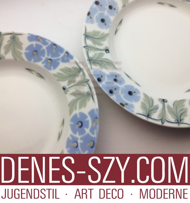 Assiette à dessert en porcelaine Art Nouveau de Meissen modèle primevère 1906