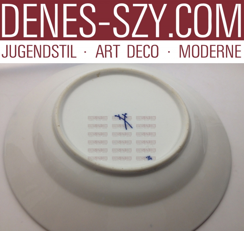 Assiette à dessert en porcelaine Art Nouveau de Meissen modèle primevère 1906