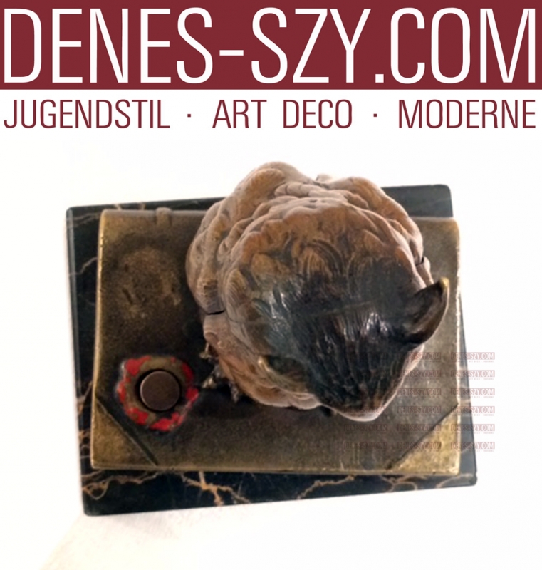 WIENER BRONZE, Erotica, VENUS in der EULE, Wien um 1900