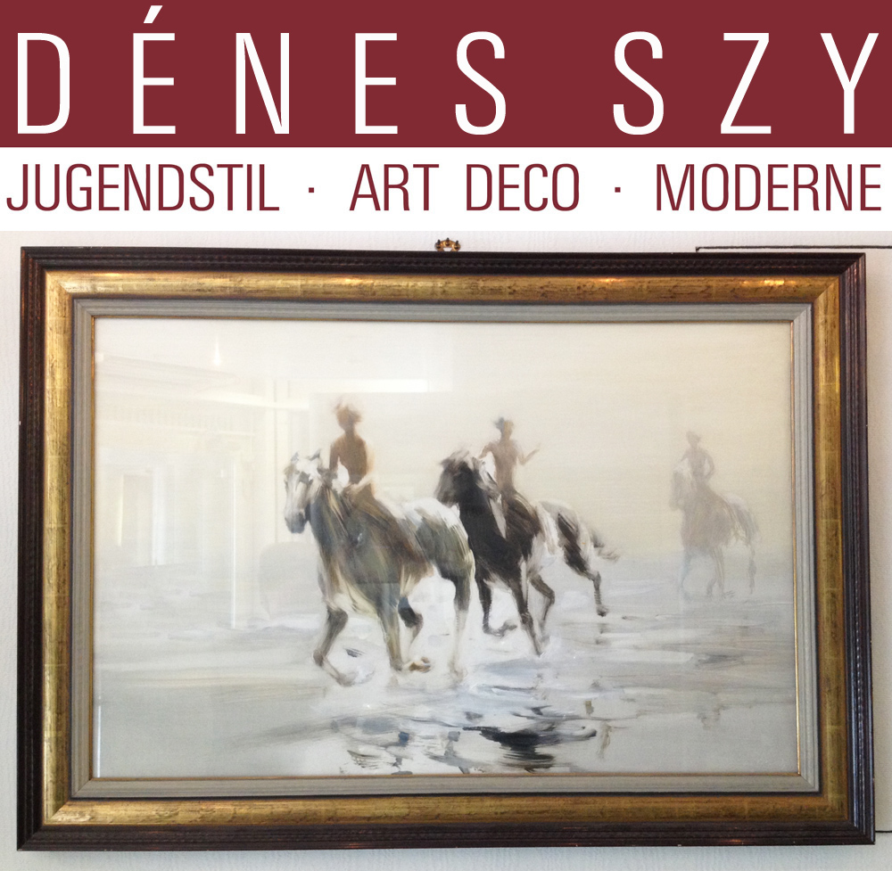 Manfred Schatz Drei Reiter am Strand Ölgemälde