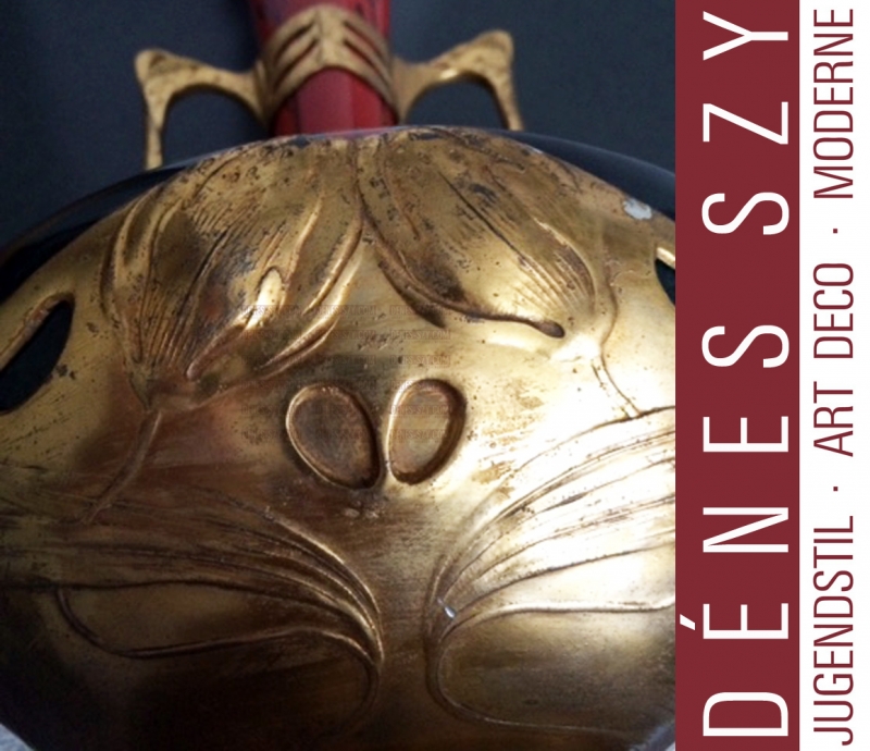 Zsolnay and Osiris Art Nouveau ceramic vase pair pewter mount