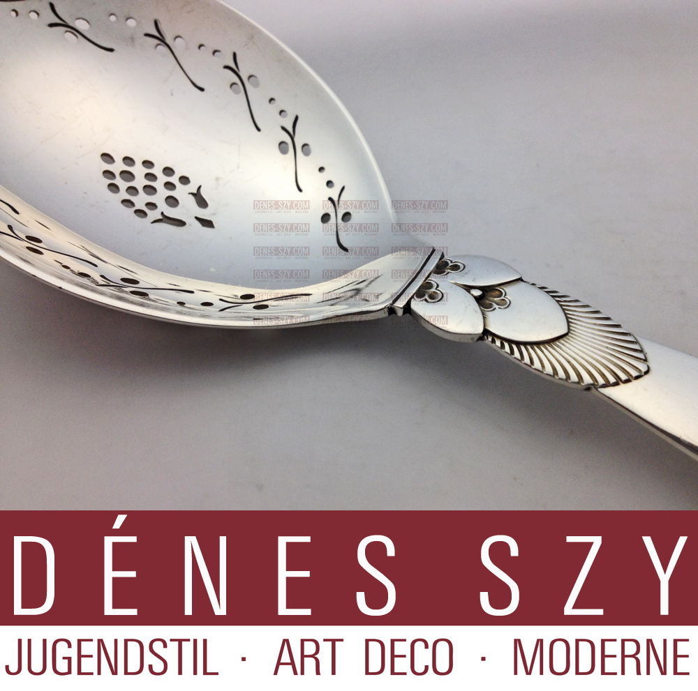 Georg Jensen Silber, KAKTUS #30, STREULÖFFEL ERDBEERLÖFFEL
