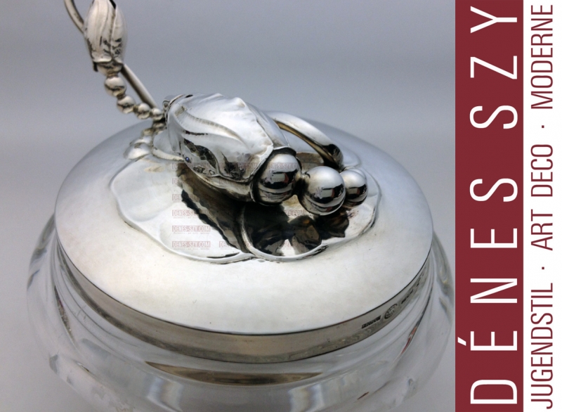 GEORG JENSEN SILBER, MAGNOLIA BLOSSOM Konfitürendose 2C