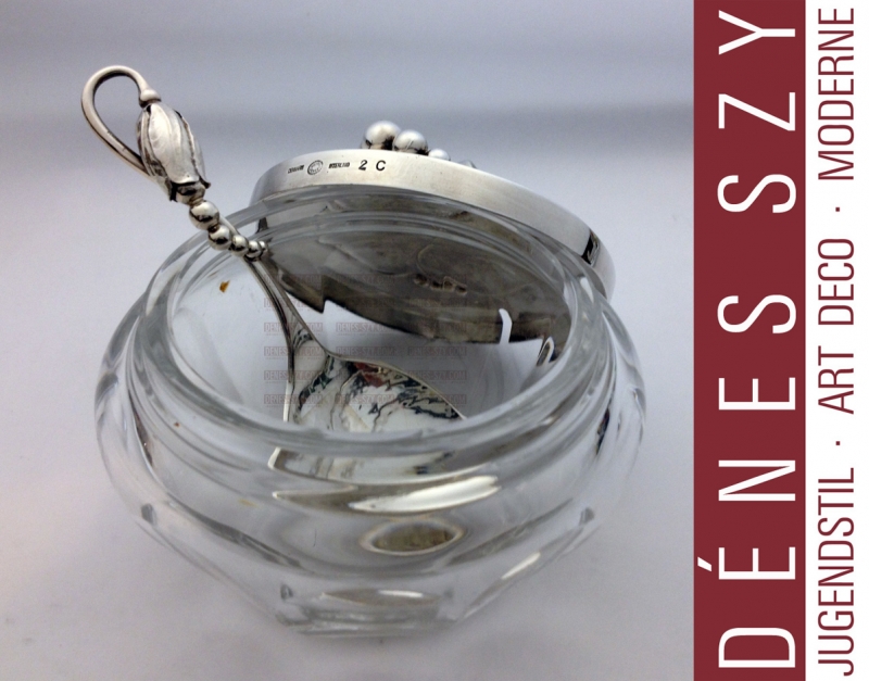 GEORG JENSEN SILBER, MAGNOLIA BLOSSOM Konfitürendose 2C