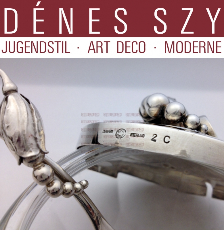 Georg Jensen argento Sterling 925 scatola marmelata 2C BLOSSOM