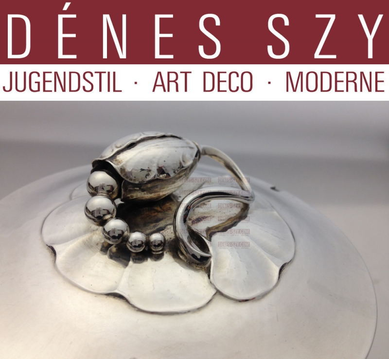 Georg Jensen argent Blossom pot de confiture 2A