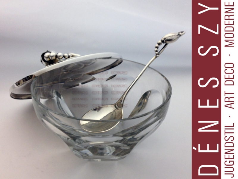 Georg Jensen argent Blossom pot de confiture 2A