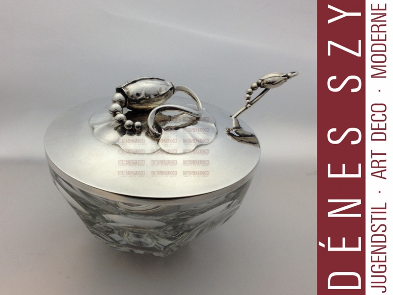 Georg Jensen argent Blossom pot de confiture 2A