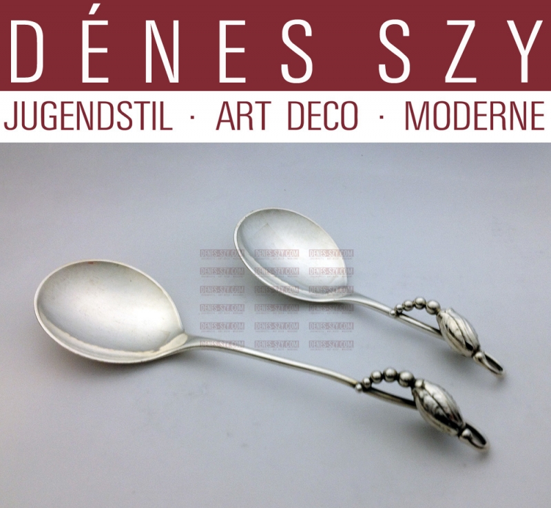 GEORG JENSEN SILBER Besteck MAGNOLIA BLOSSOM Konfitürenlöffel 84