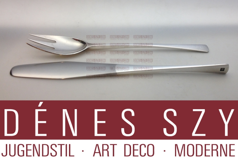 Couteau de table en argent massif Jens H. Quistgaard 1961, modèle Tjorn