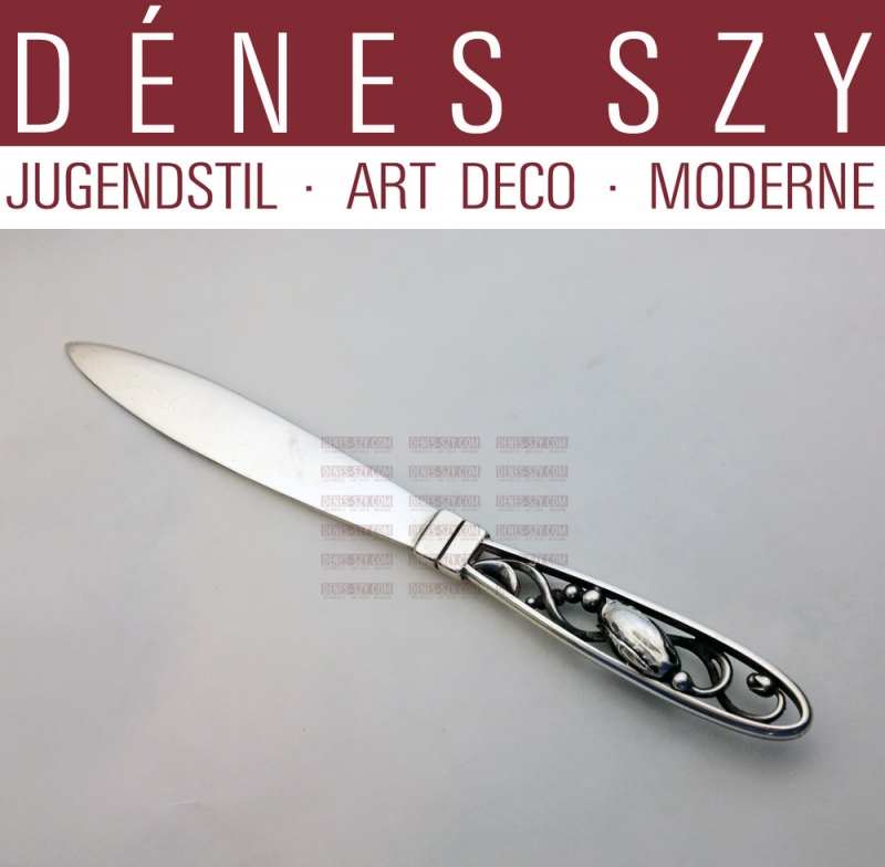 Letter opener # 84, Magnolia / BLOSSOM # 84, Design: Georg Jensen 1919, Execution: Georg Jensen silversmith's, Copenhagen approx. 1950, sterling silver
