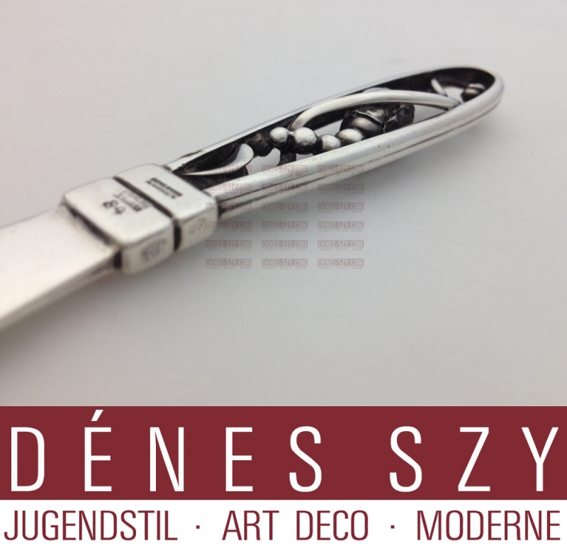 Letter opener # 84, Magnolia / BLOSSOM # 84, Design: Georg Jensen 1919, Execution: Georg Jensen silversmith's, Copenhagen approx. 1950, sterling silver