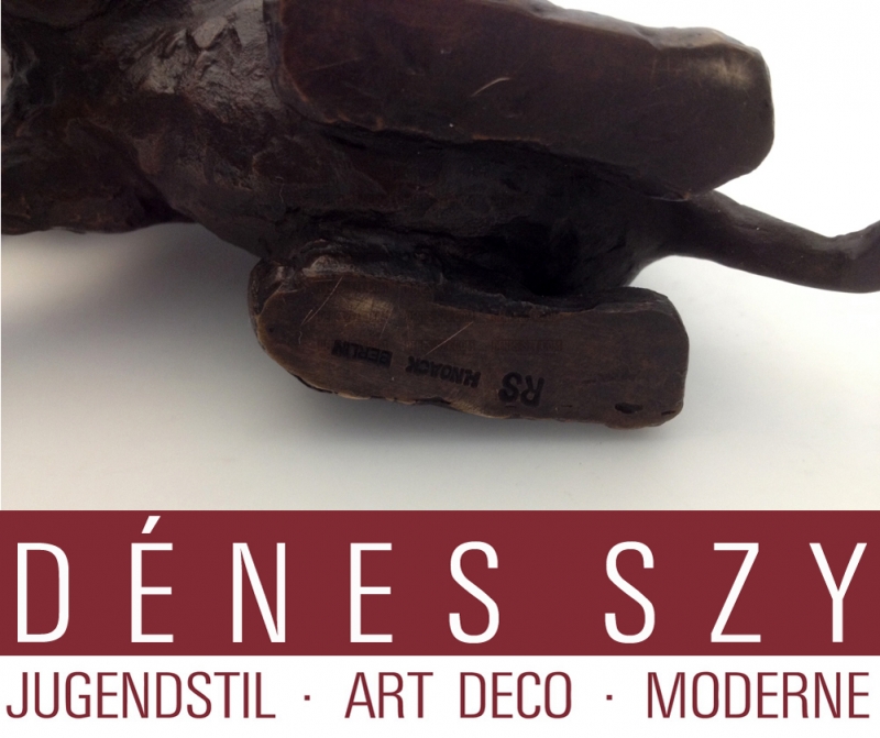 Renée Sintenis, bronze figure, Kneeling Elephant, Berlin