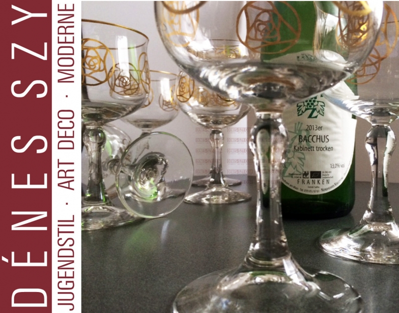 Hans Christiansen, verre Art Nouveau, décoration en verre Rose de Darmstadt