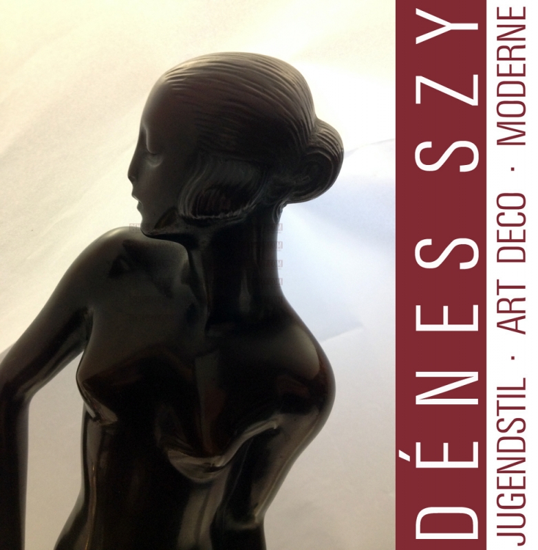 the dancer german art deco bronze figurine Zieseniss 1920